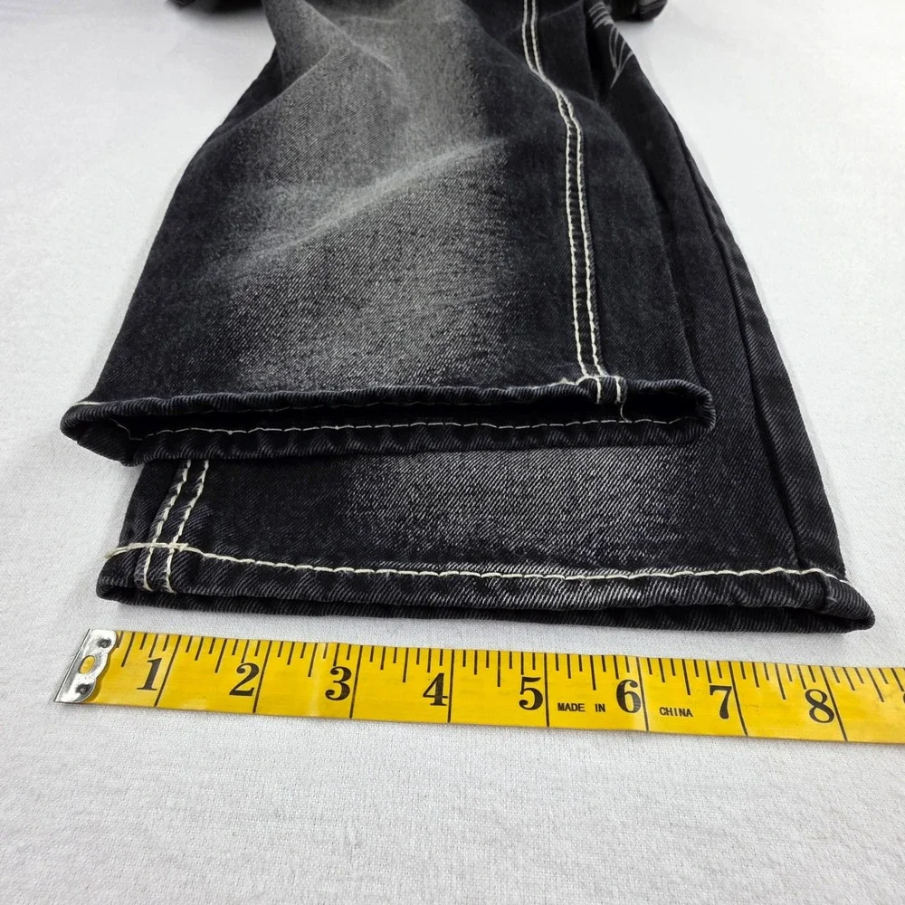 Xenon Thrasher Ambush 32 Mens Black Wash Cross Embroidered Baggy Y2K Jeans